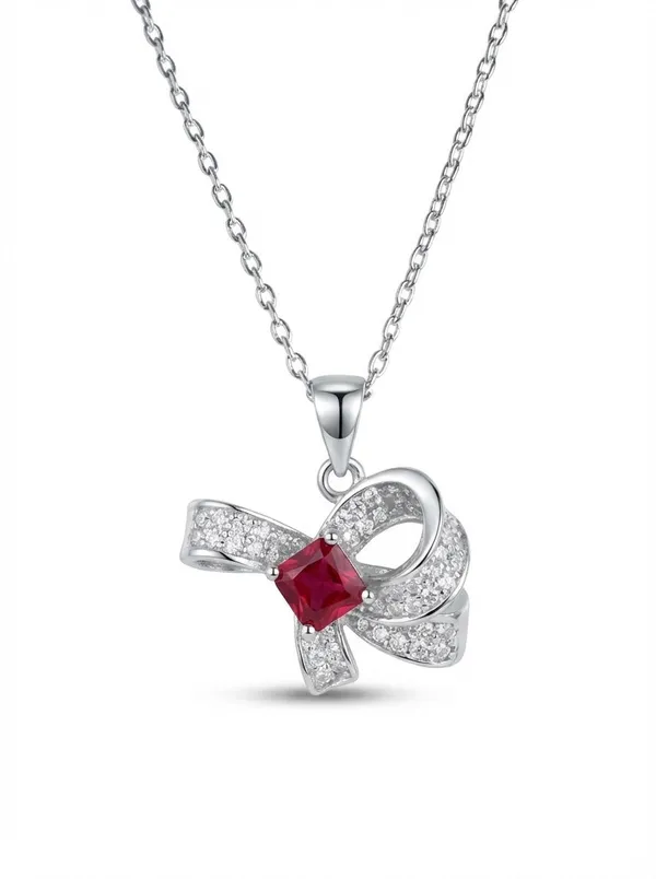 Pendant_With_Red_Stone_Sparkling_Cz_Design_925_Sterling_Silver